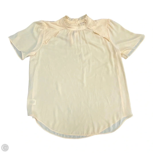 Top Short Sleeve By Ann Taylor In Yellow, Size: S