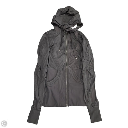 Athletic Jacket By Lululemon In Black & Grey, Size: 2