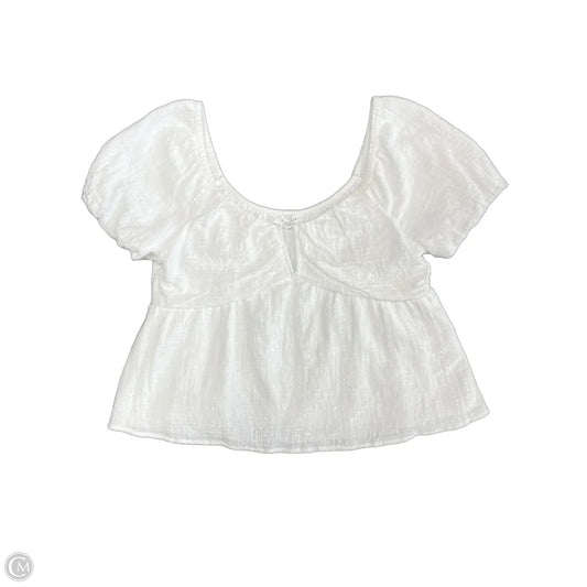 Blouse Short Sleeve By Kirious In White, Size: S