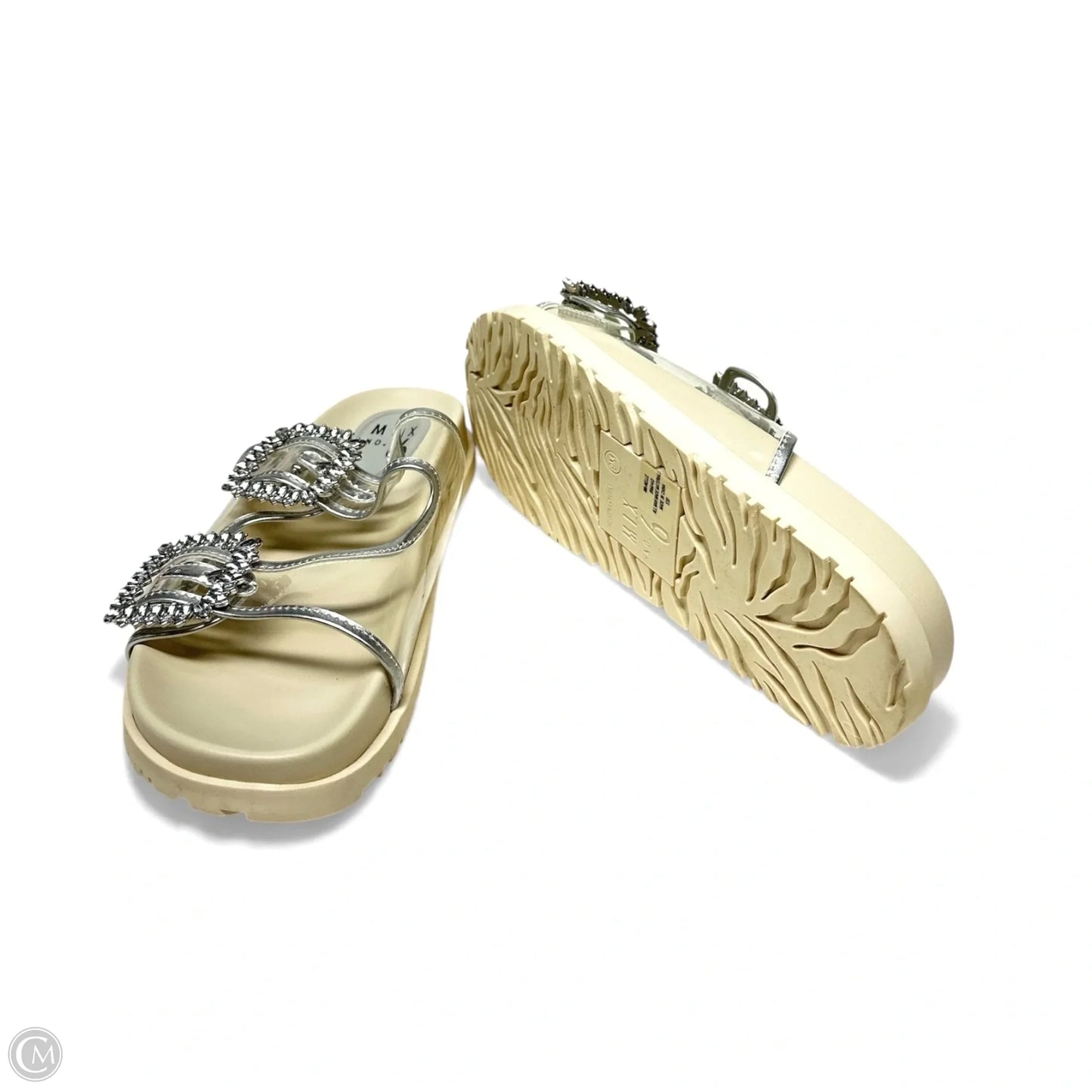 Sandals Flats By Mix No 6 In Silver, Size: 9