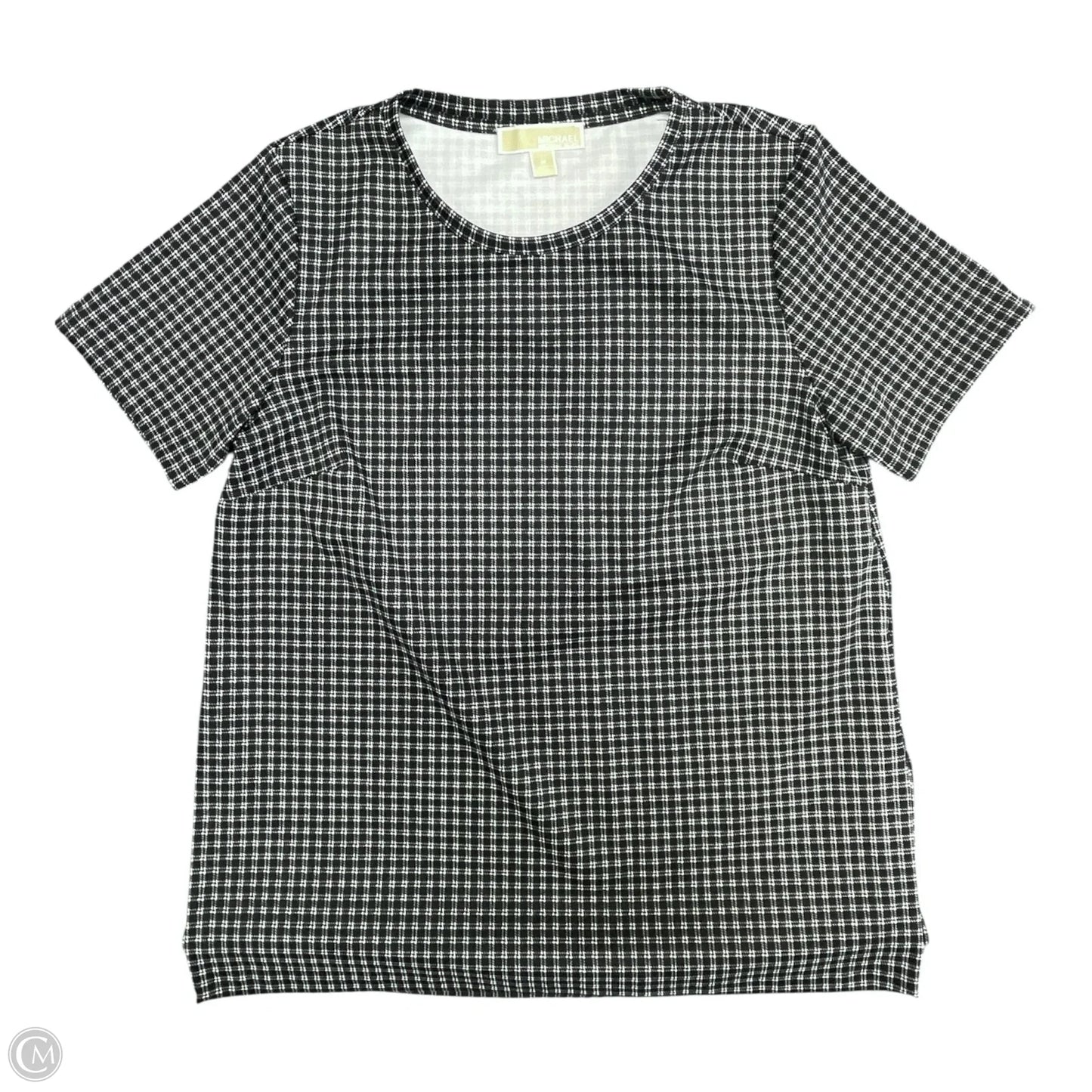 Top Short Sleeve By Michael By Michael Kors In Black & White, Size: M