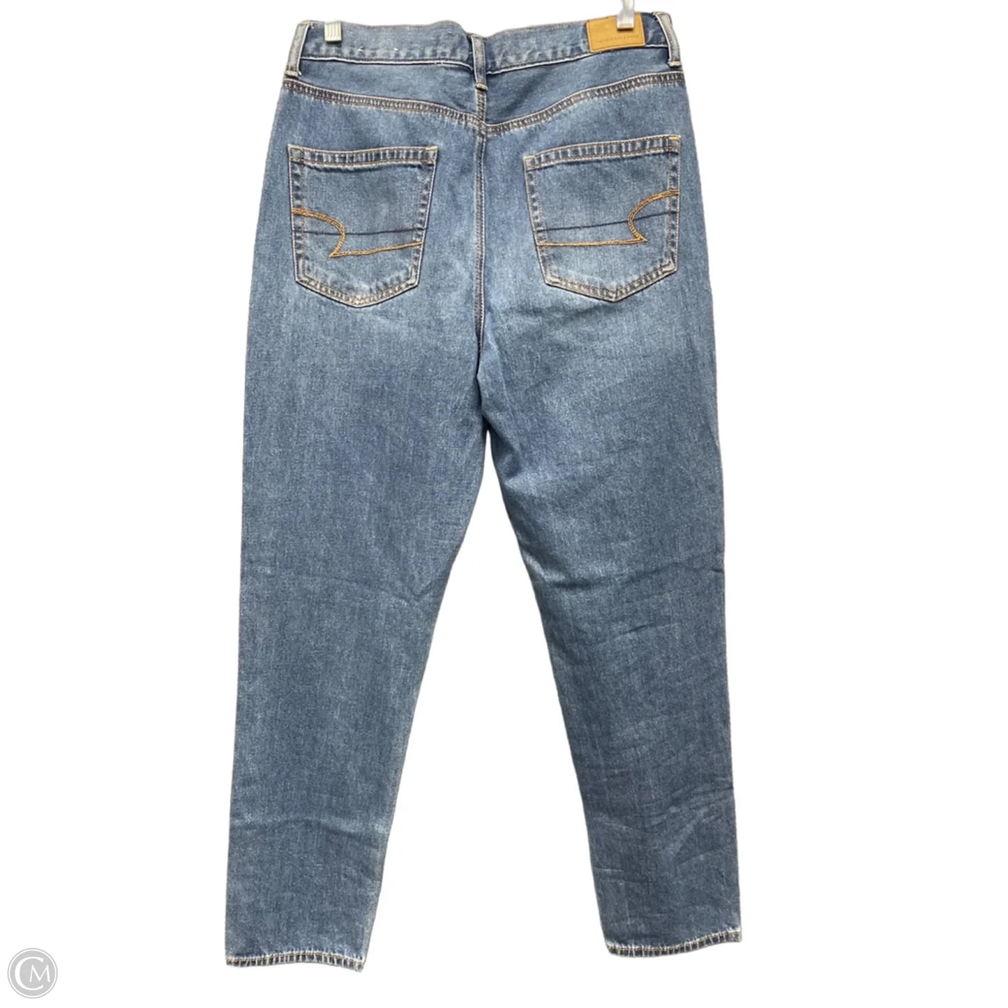 Jeans Straight By American Eagle In Blue Denim, Size: 8