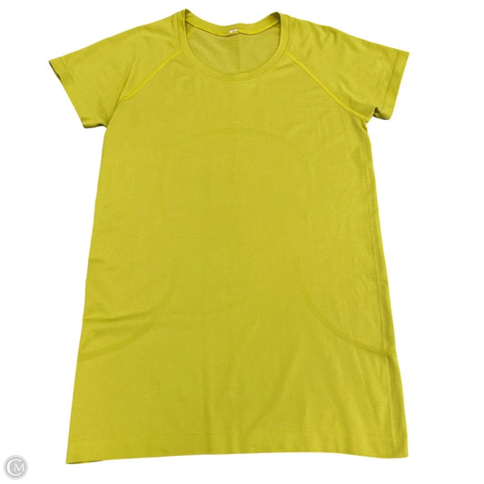 Athletic Top Short Sleeve By Lululemon In Yellow, Size: 8
