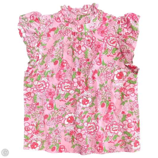 Top Short Sleeve By Thml In Pink, Size: M