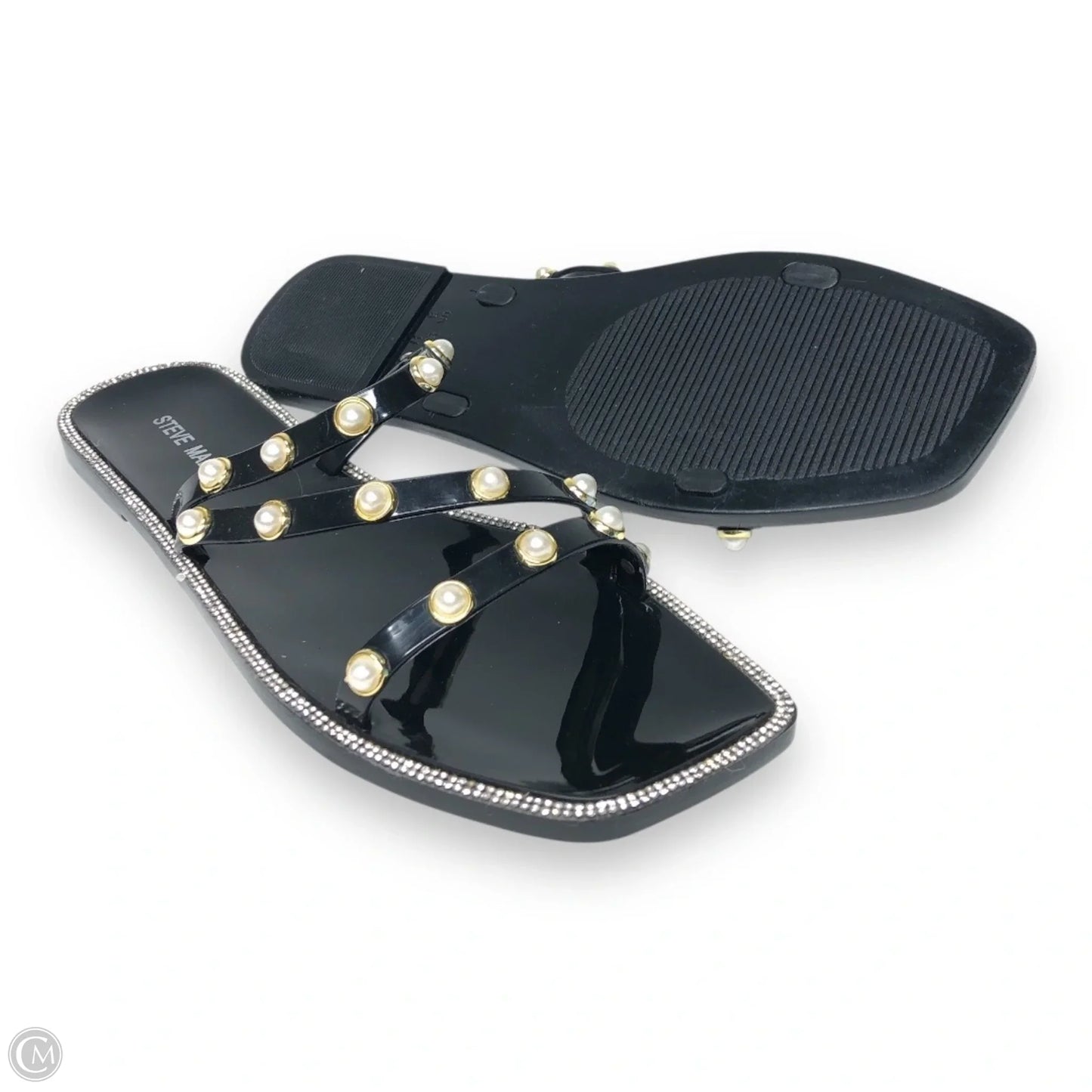 Sandals Flats By Steve Madden In Black, Size: 10