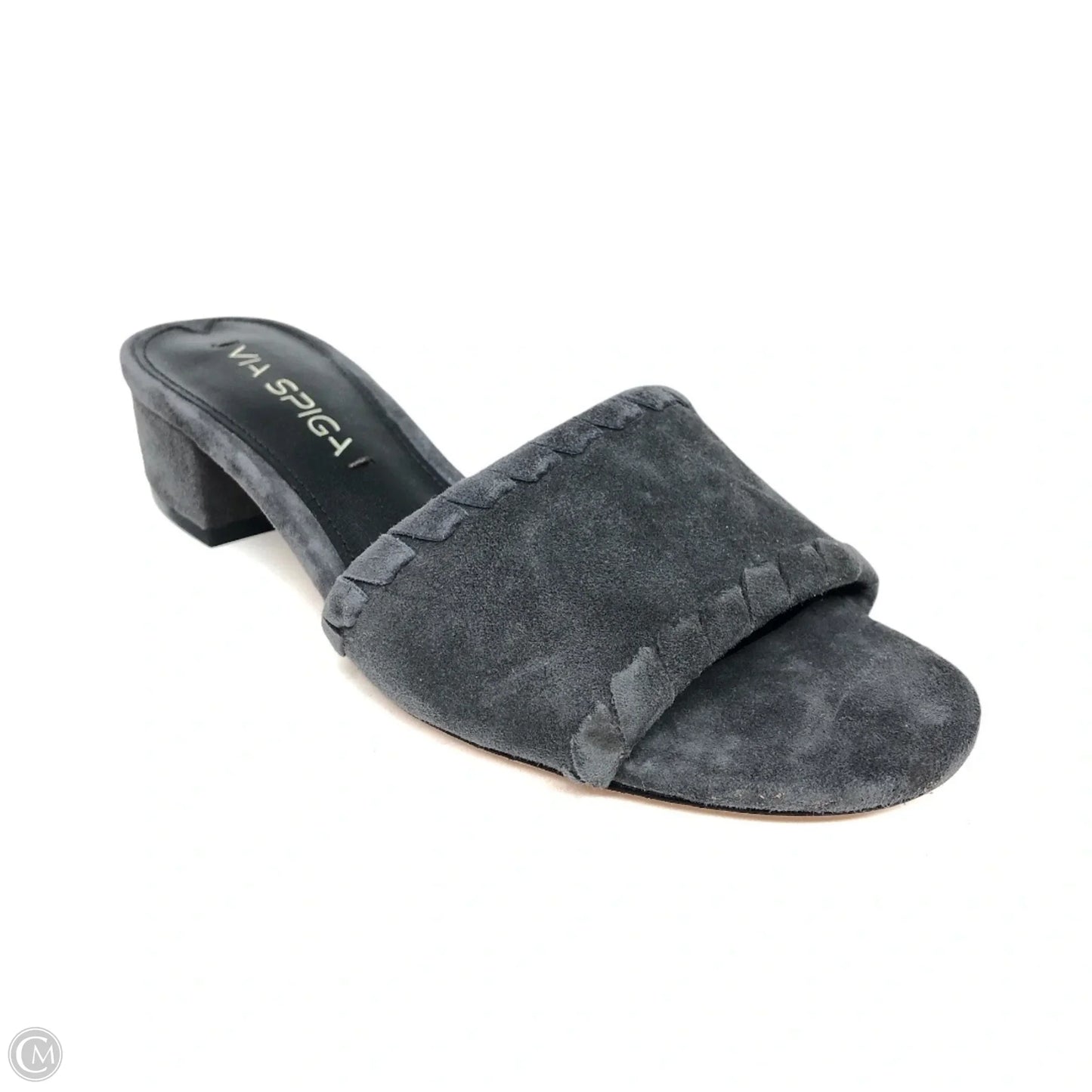Sandals Heels Block By Via Spiga In Grey, Size: 5