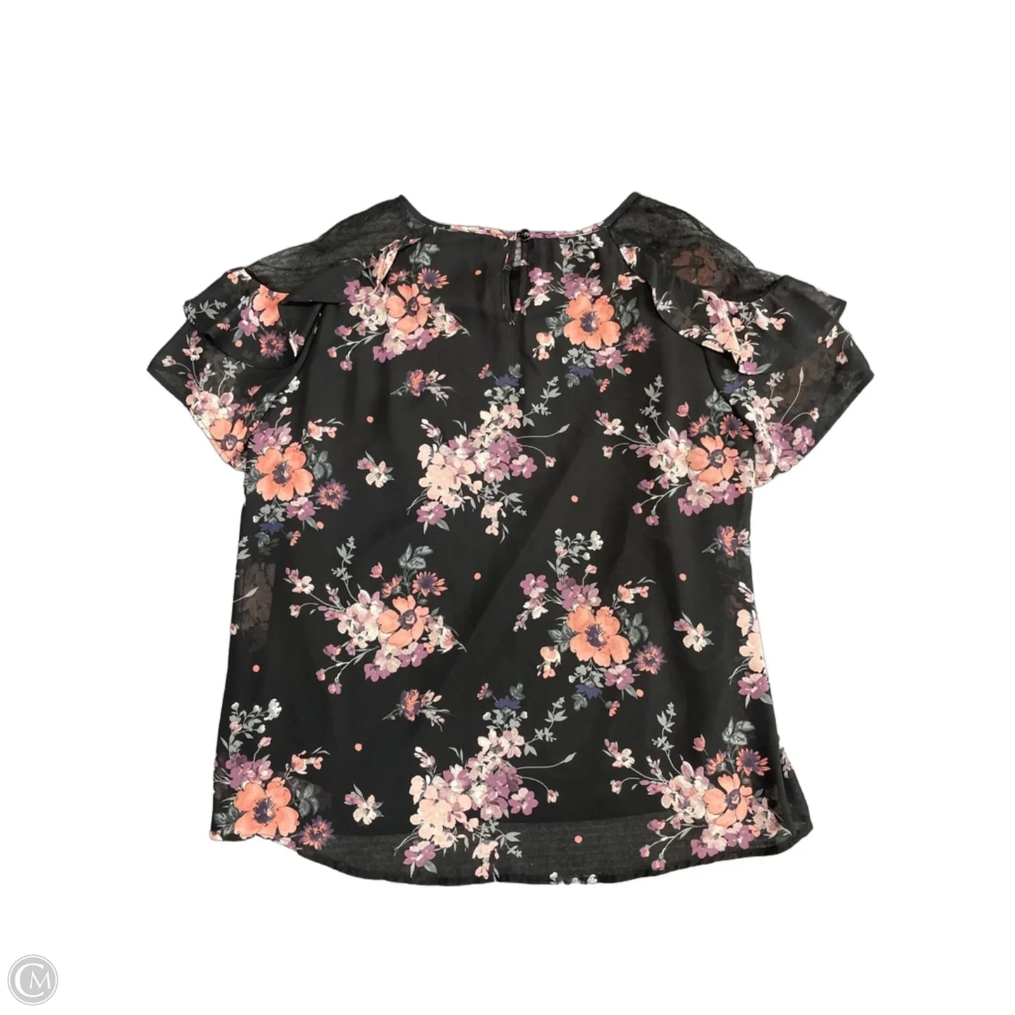 Top Short Sleeve By Agb In Floral Print, Size: M