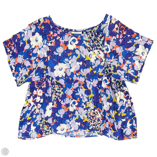Top Short Sleeve By Maeve In Multi-colored, Size: Xs