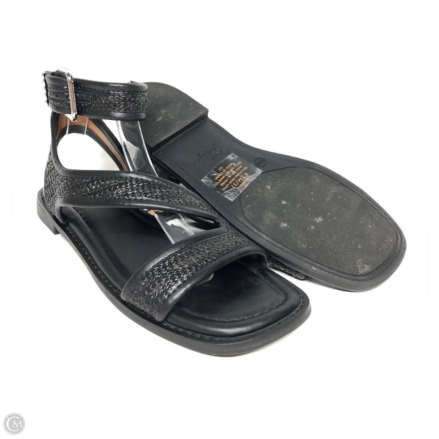 Sandals Flats By Crown Vintage In Black, Size: 6.5