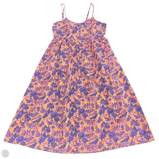 Dress Casual Midi By Universal Thread In Blue & Orange, Size: L