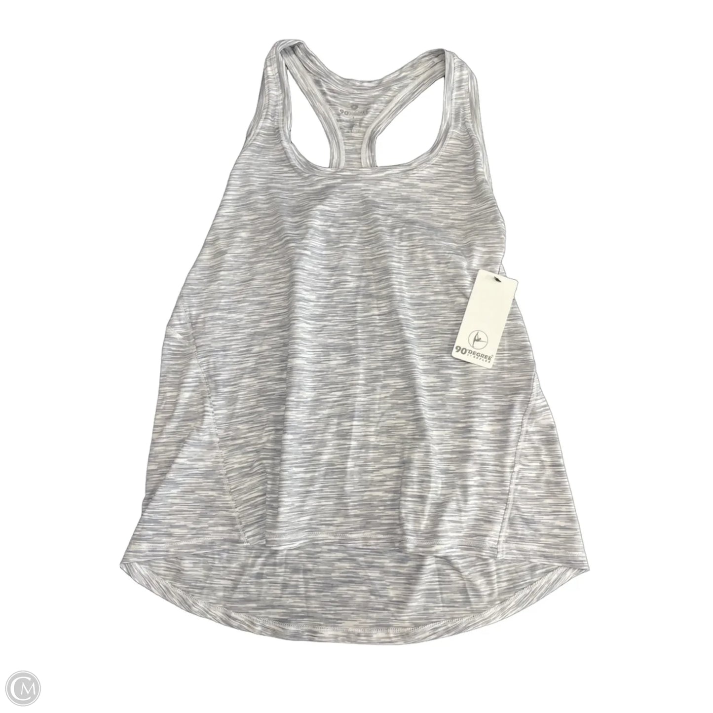 Athletic Tank Top By 90 Degrees By Reflex In Grey & White, Size: L