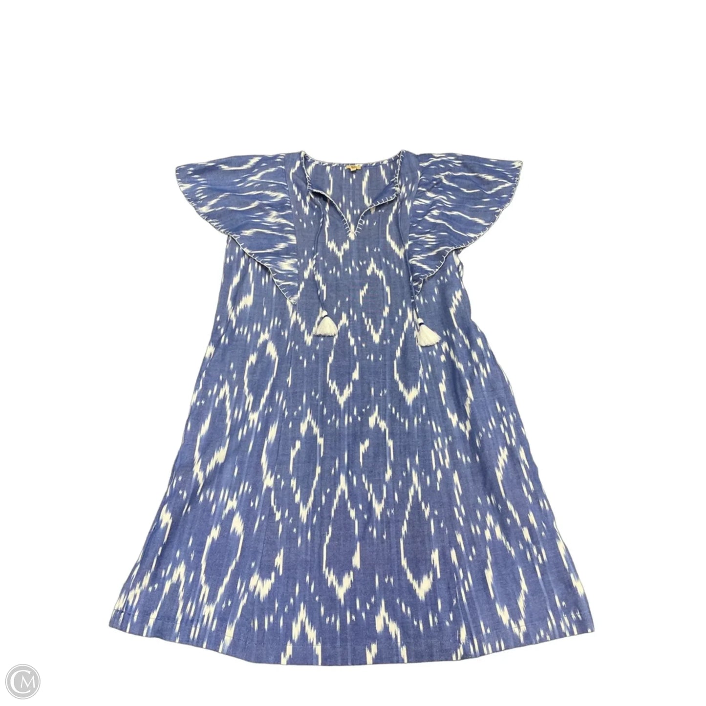 Dress Casual Short By Reba In Blue & White, Size: L