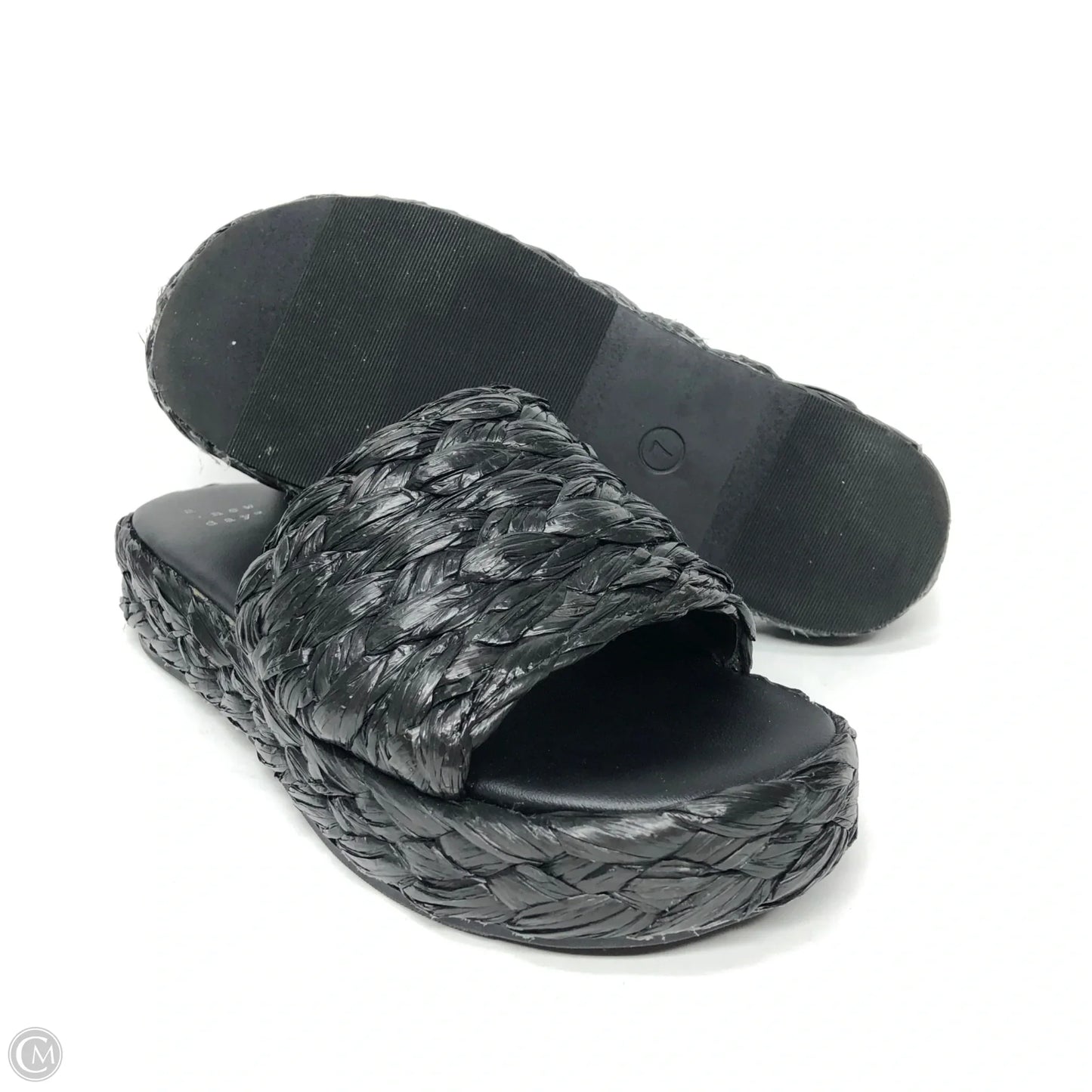 Sandals Heels Platform By A New Day In Black, Size: 7