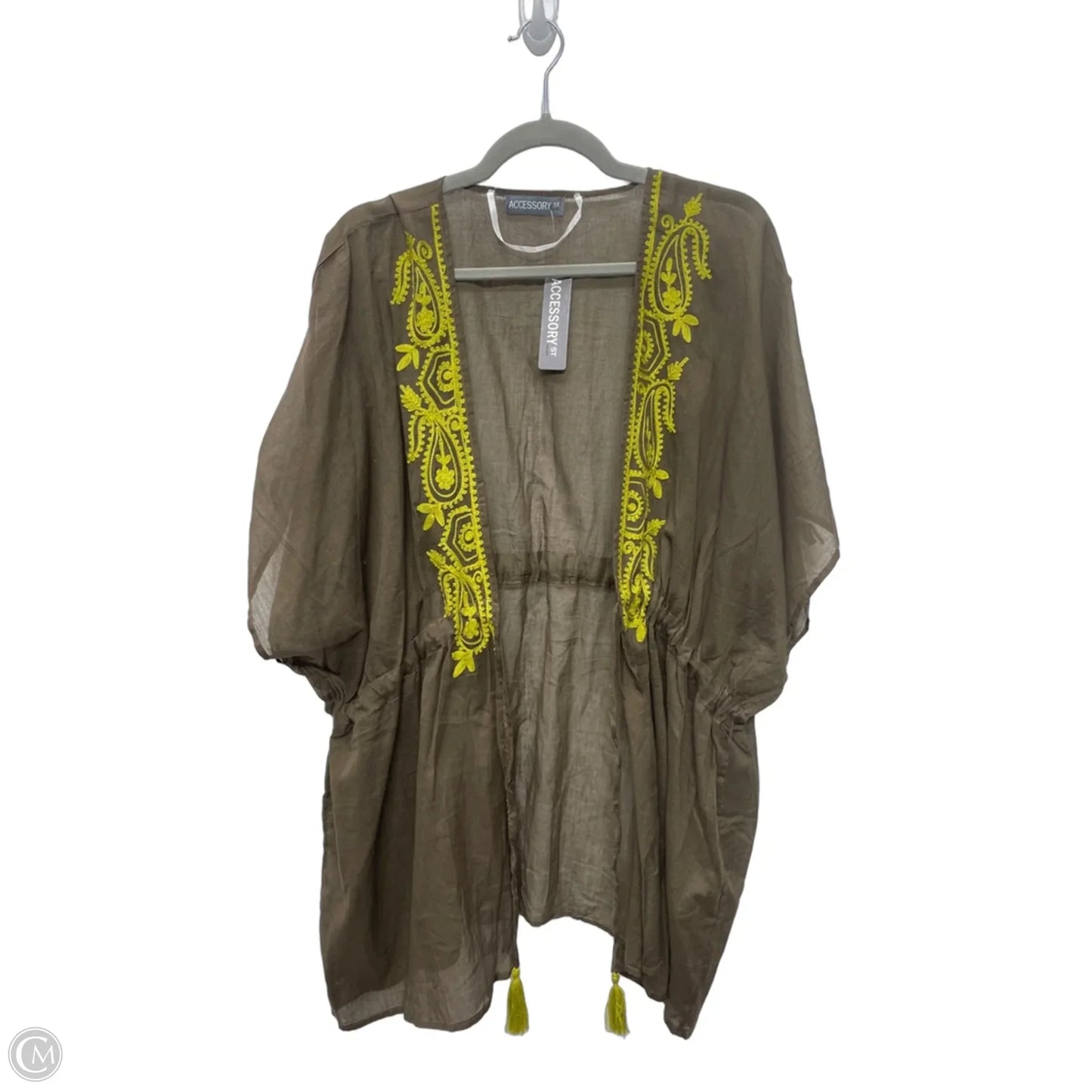 Swimwear Cover-up By Clothes Mentor In Brown & Yellow, Size: Osfm