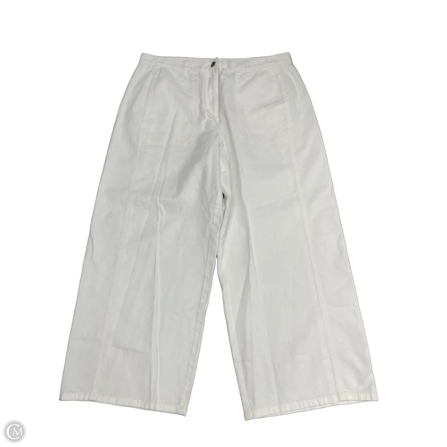 Pants Wide Leg By Eileen Fisher In White, Size: Lp