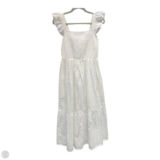 Dress Casual Midi By Loft In White, Size: S