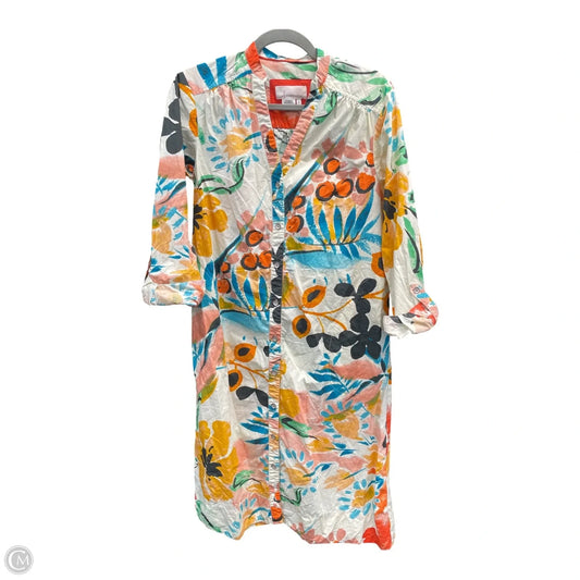 Dress Casual Midi By Anthropologie In Floral Print, Size: Xs