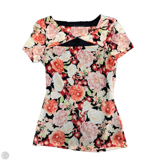 Top Short Sleeve By Inc In Floral Print, Size: Xs