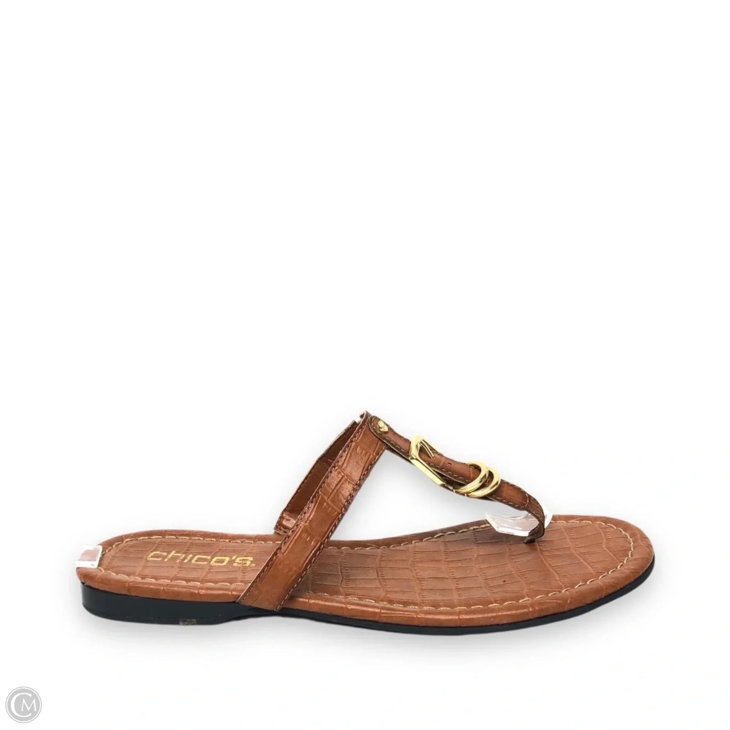 Sandals Flats By Chicos In Brown, Size: 8