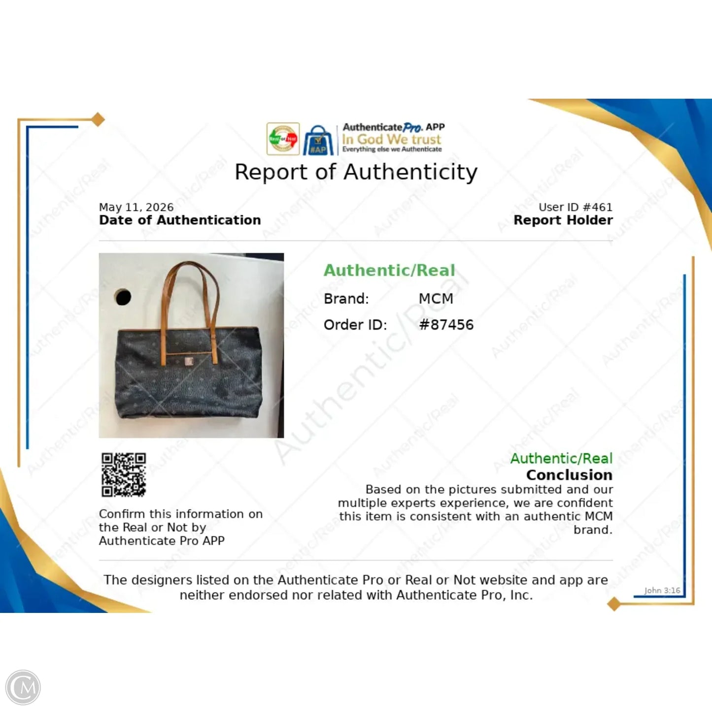 Tote Luxury Designer By Mcm, Size: Large