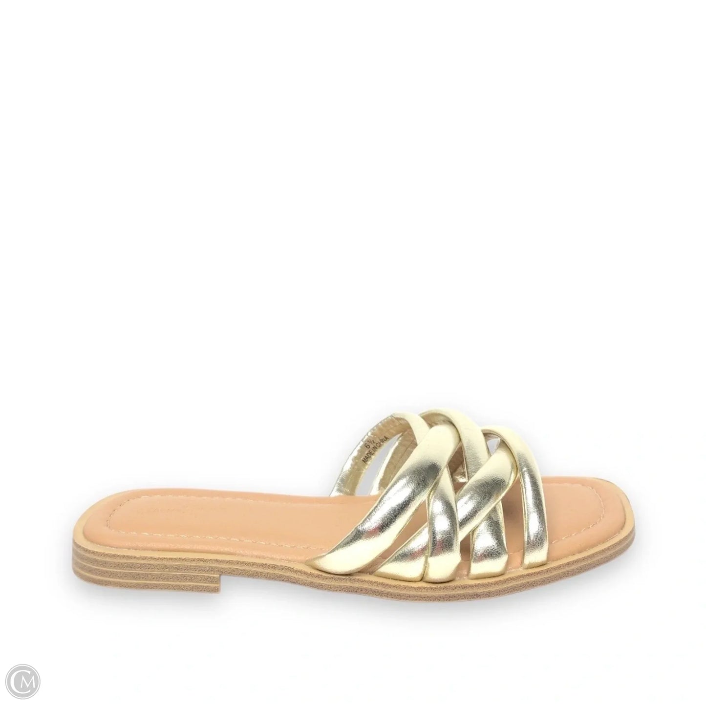 Sandals Flats By Universal Thread In Gold, Size: 6.5