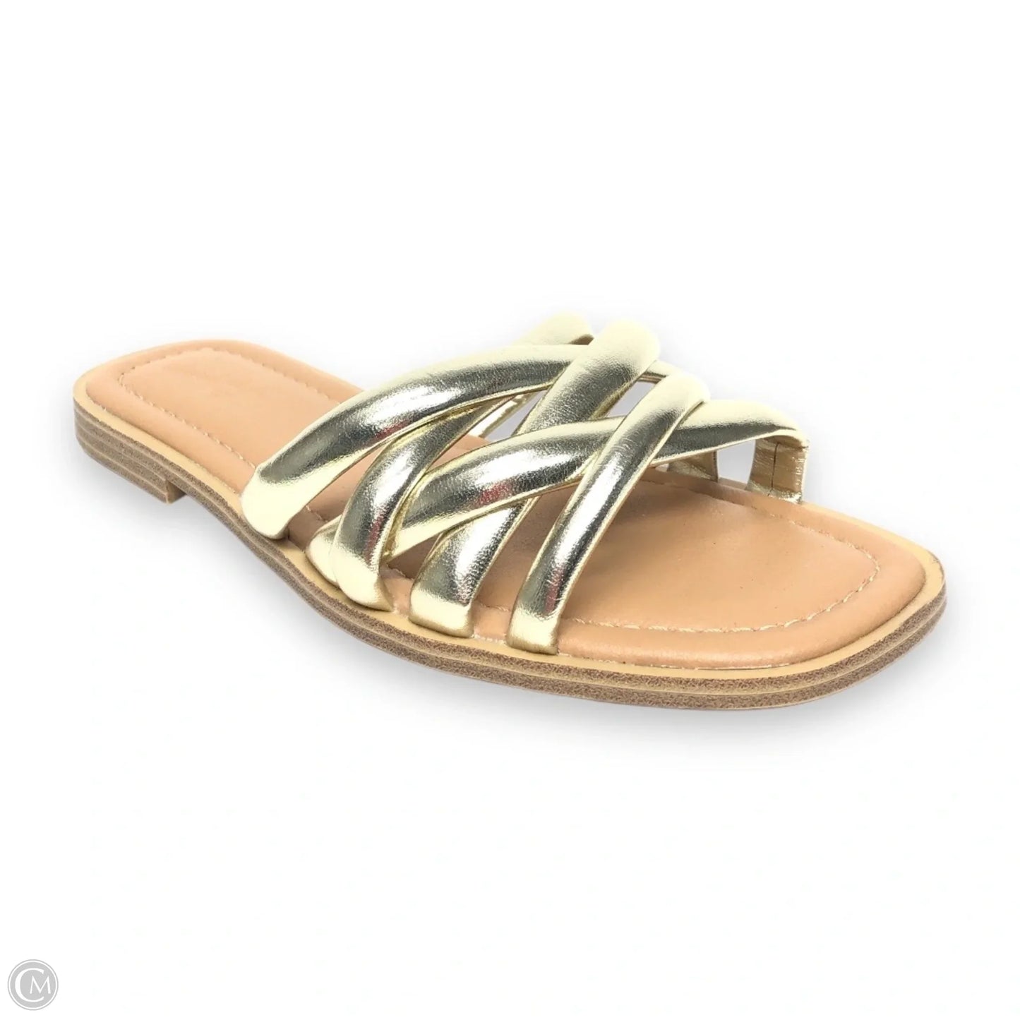 Sandals Flats By Universal Thread In Gold, Size: 6.5