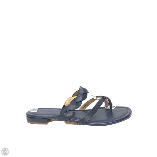 Sandals Heels Kitten By Talbots In Navy, Size: 9