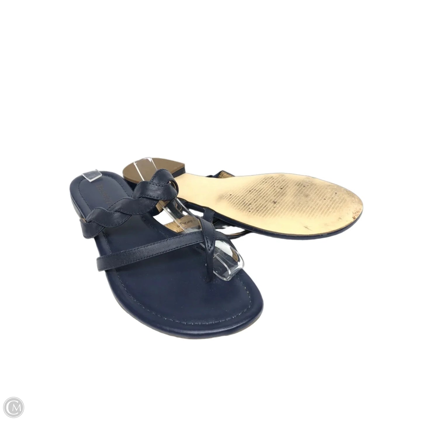 Sandals Heels Kitten By Talbots In Navy, Size: 9