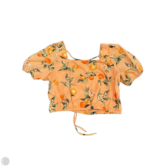 Top Short Sleeve By Loft In Orange, Size: L
