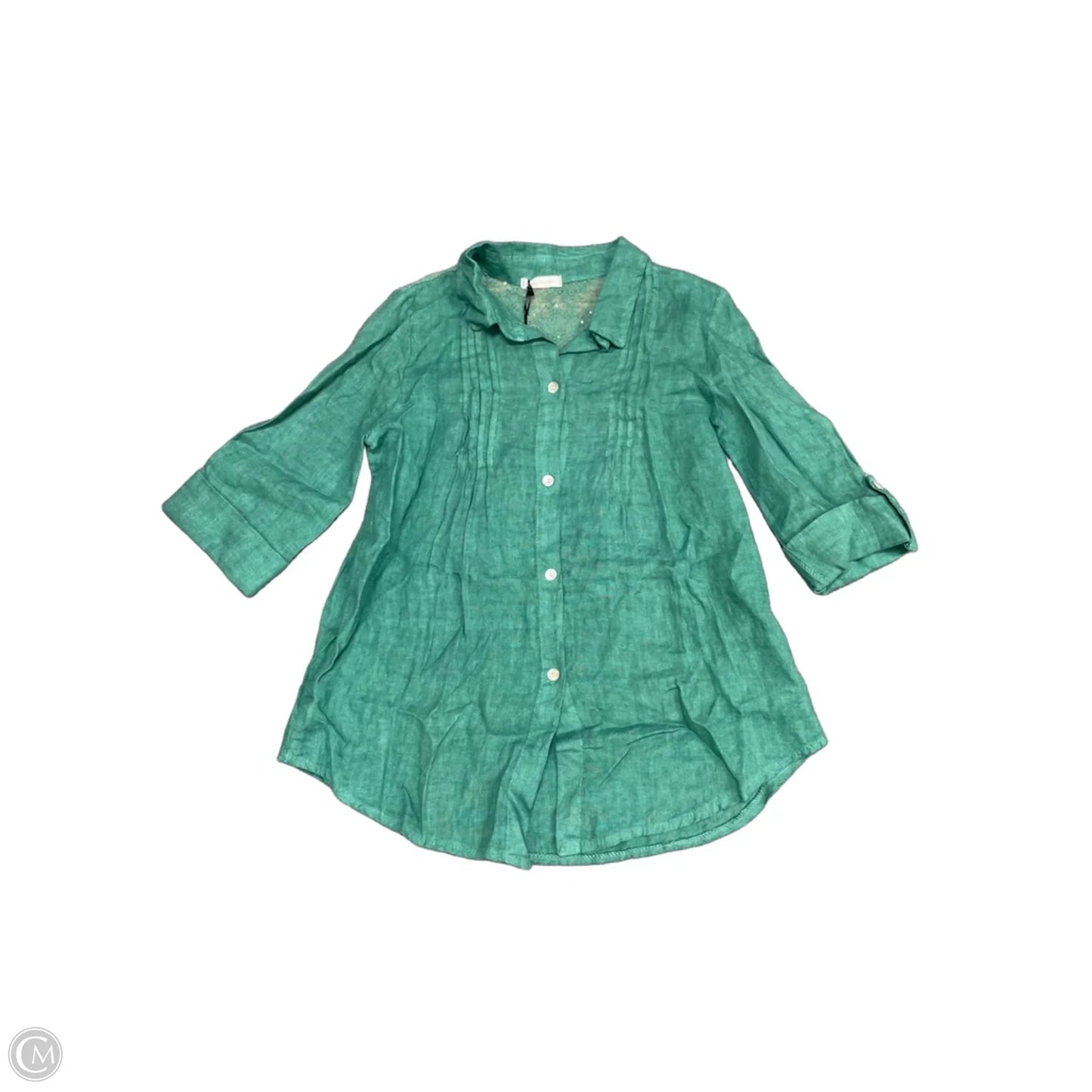 Top Long Sleeve By Cmc In Green, Size: S