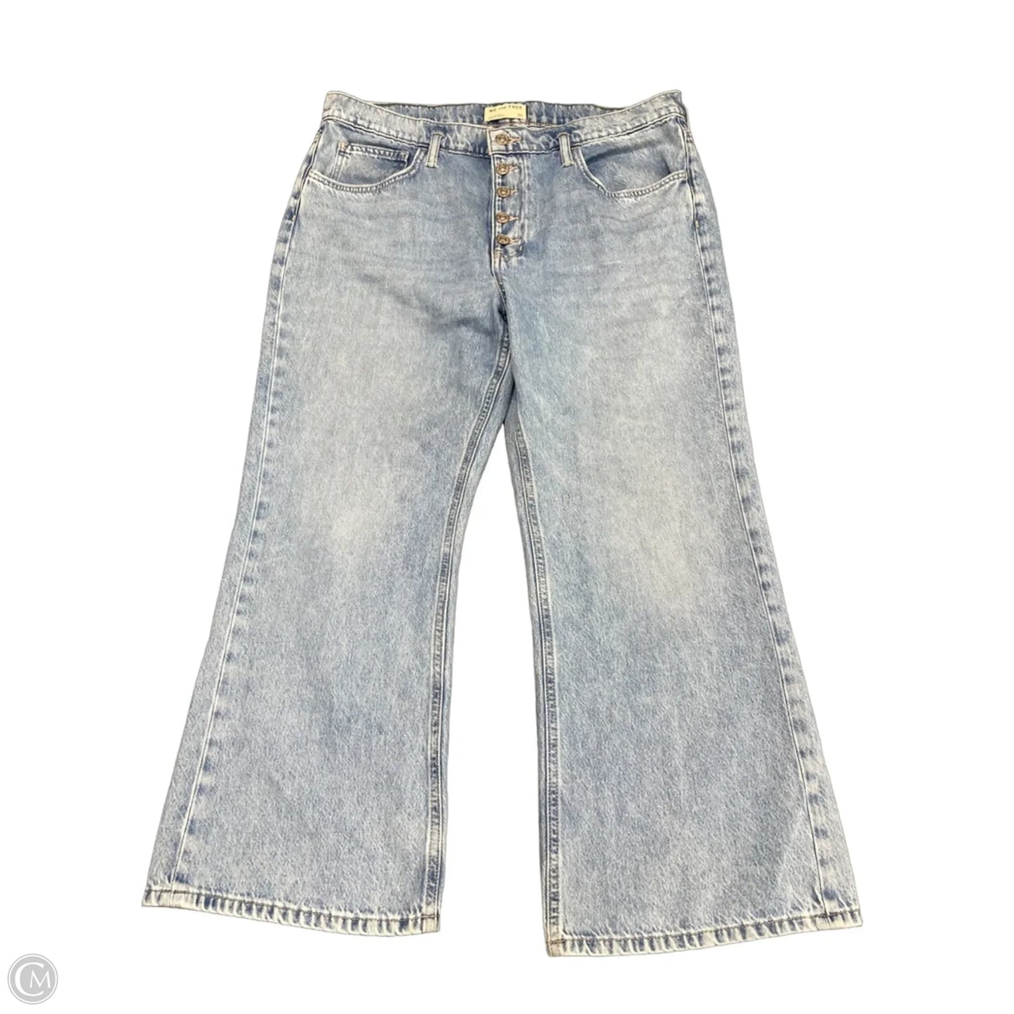 Jeans Wide Leg By We The Free In Blue Denim, Size: 14