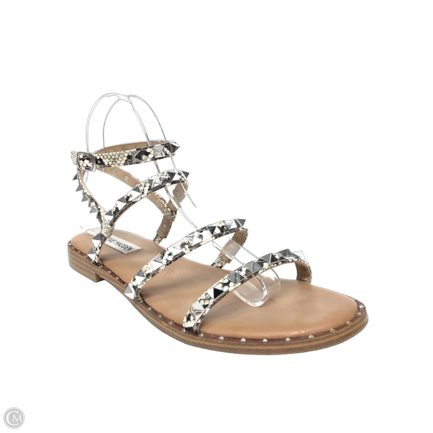 Sandals Flats By Steve Madden In Snakeskin Print, Size: 8.5