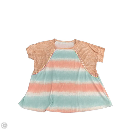 Top Short Sleeve By Oddi In Multi-colored, Size: 1x