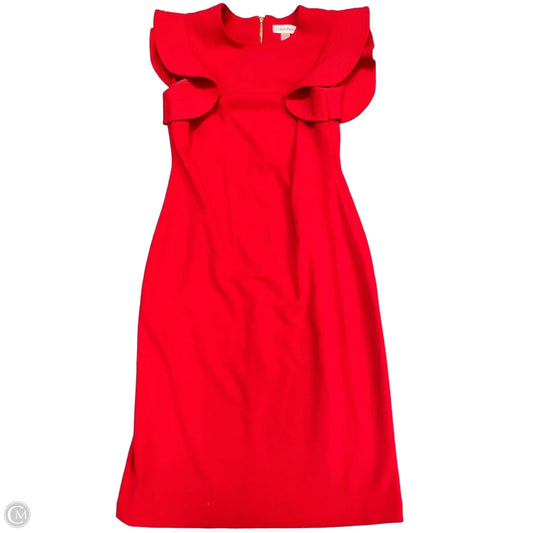 Dress Work By Calvin Klein In Red, Size: 4