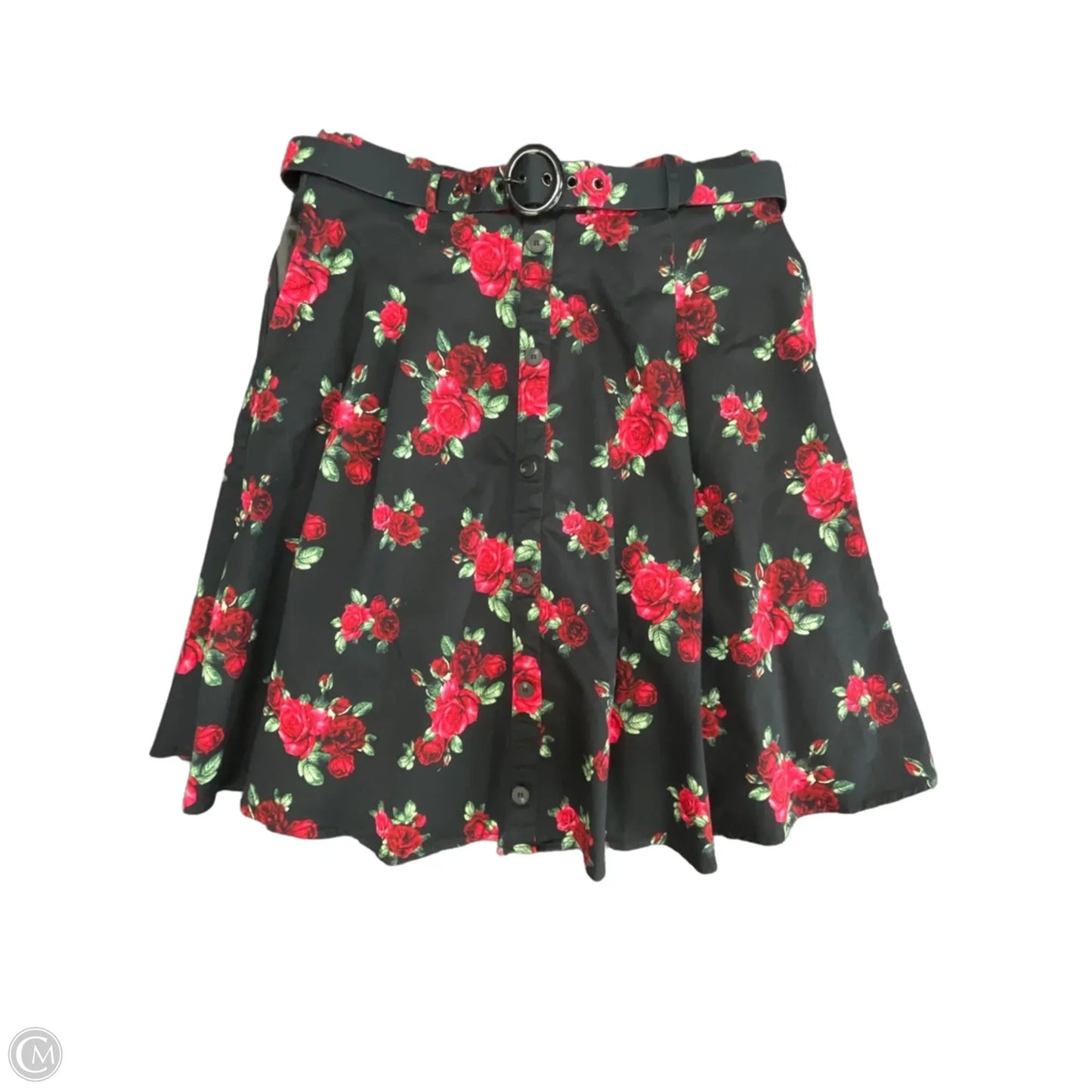 Skirt Midi By City Chic In Black & Red, Size: 18