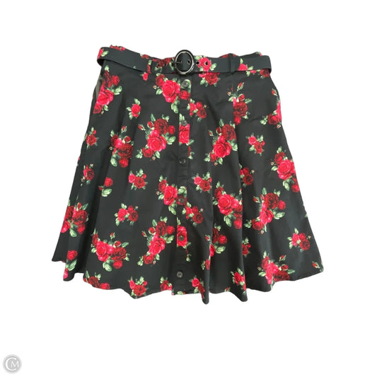 Skirt Midi By City Chic In Black & Red, Size: 18
