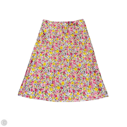 Skirt Midi By Loft In Floral Print, Size: M