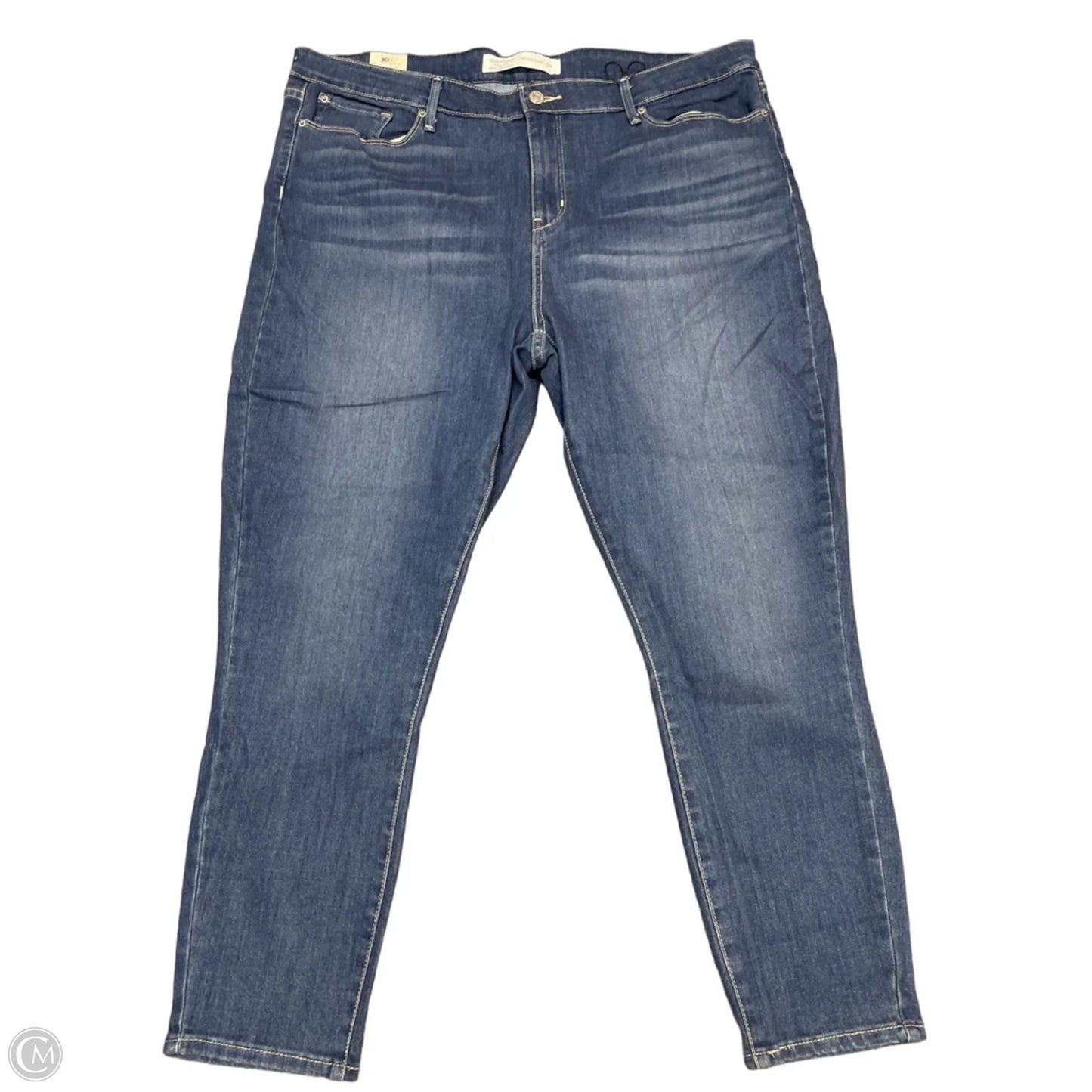 Jeans Skinny By Levis Signature In Blue Denim, Size: 20