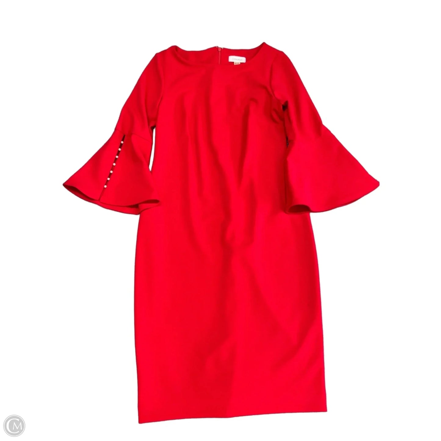 Dress Work By Calvin Klein In Red, Size: 8