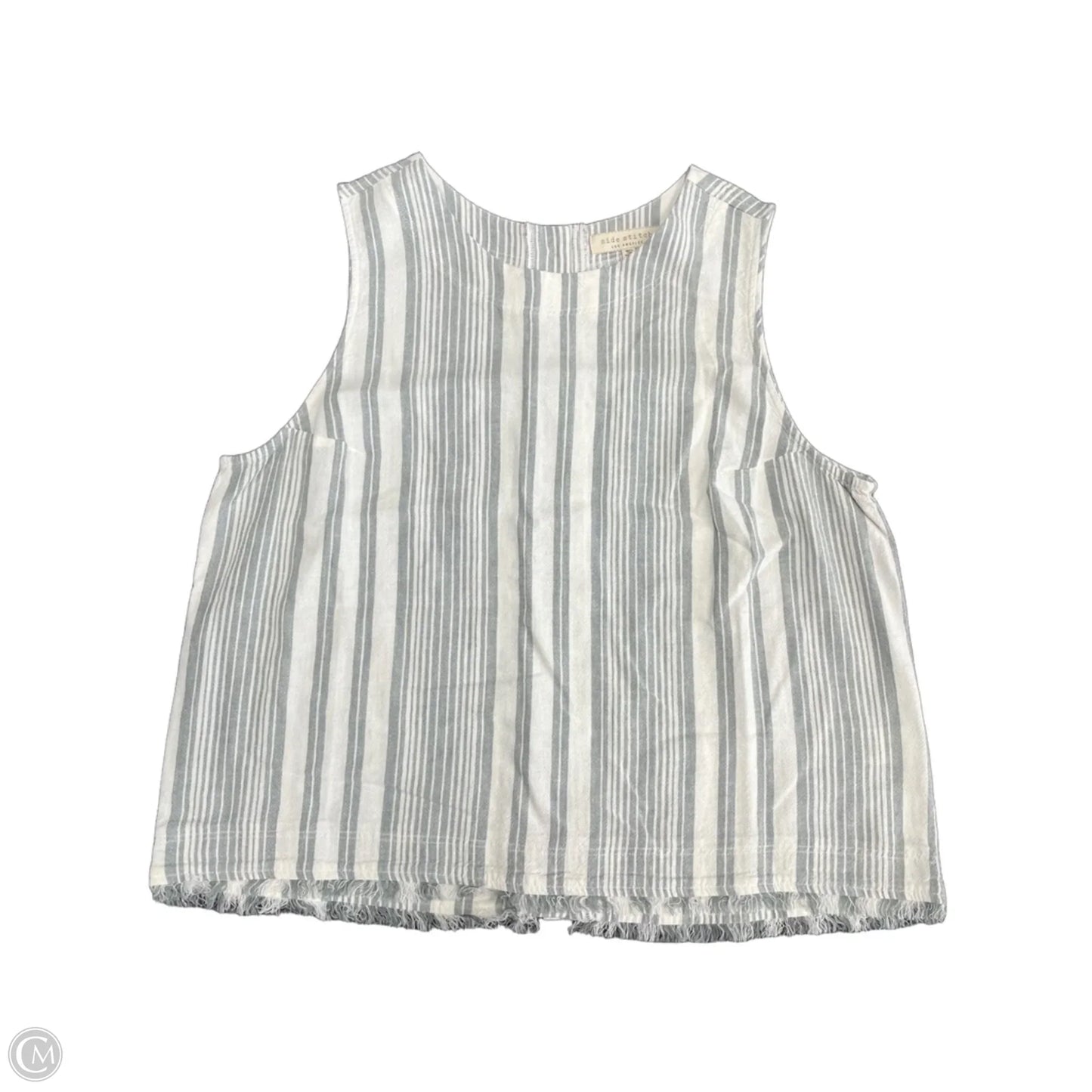 Top Sleeveless By Clothes Mentor In Blue & White, Size: S