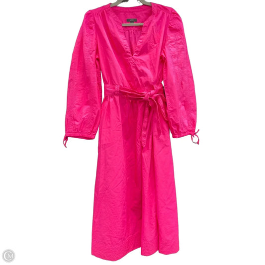 Dress Casual Midi By J. Crew In Pink, Size: M