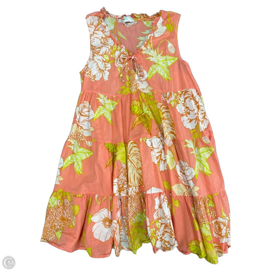 Dress Casual Short By Clothes Mentor In Orange & White, Size: Xl