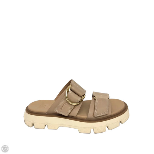 Sandals Heels Platform By Sorel In Beige, Size: 6.5