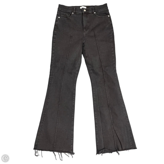Jeans Flared By Loft In Black, Size: 10