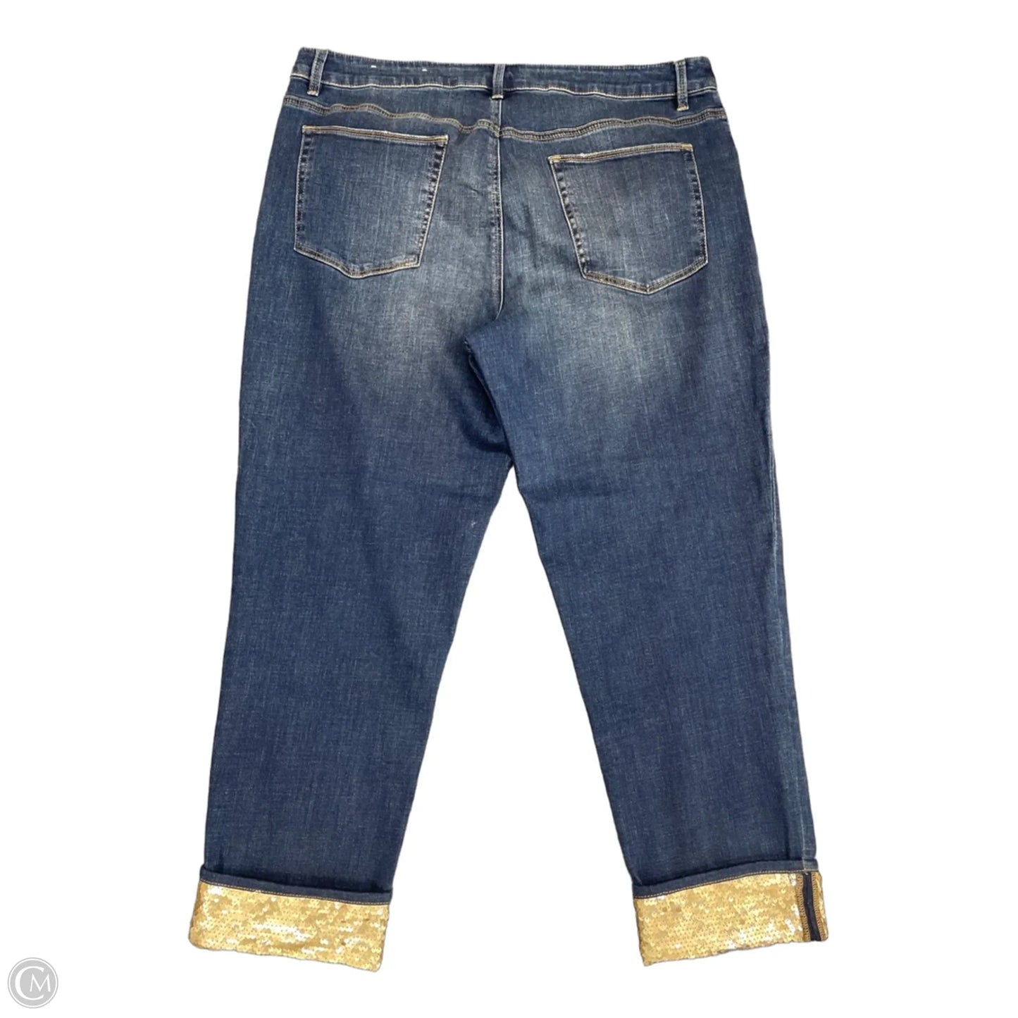 Jeans Boyfriend By Chicos In Blue Denim, Size: 16