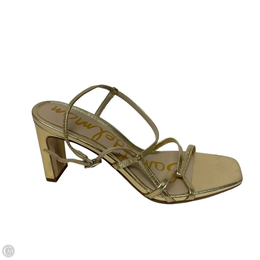 Sandals Heels Stiletto By Sam Edelman In Gold, Size: 11