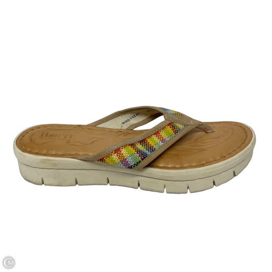 Sandals Heels Platform By Born In Multi-colored, Size: 10