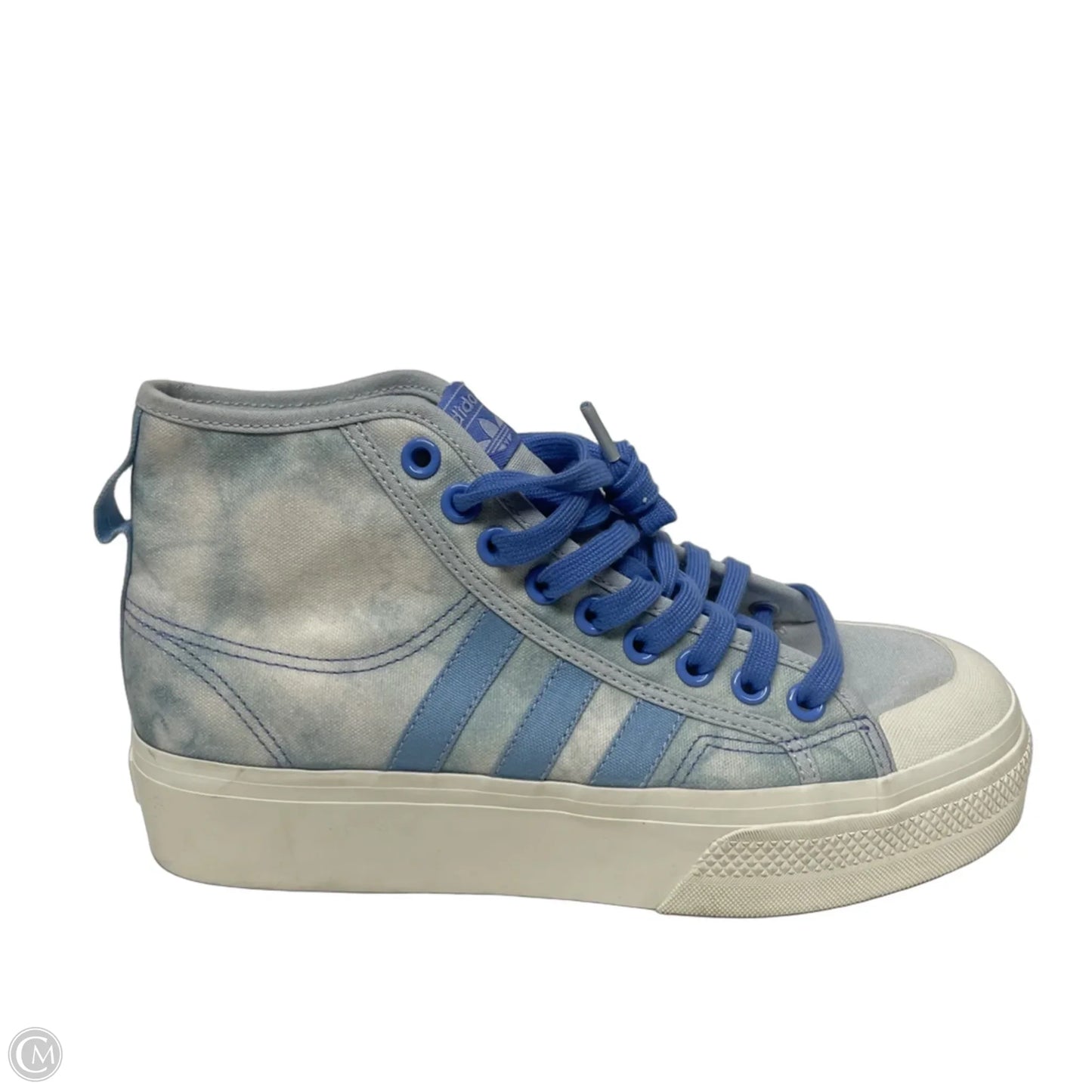 Shoes Sneakers Platform By Adidas In Blue & White, Size: 10