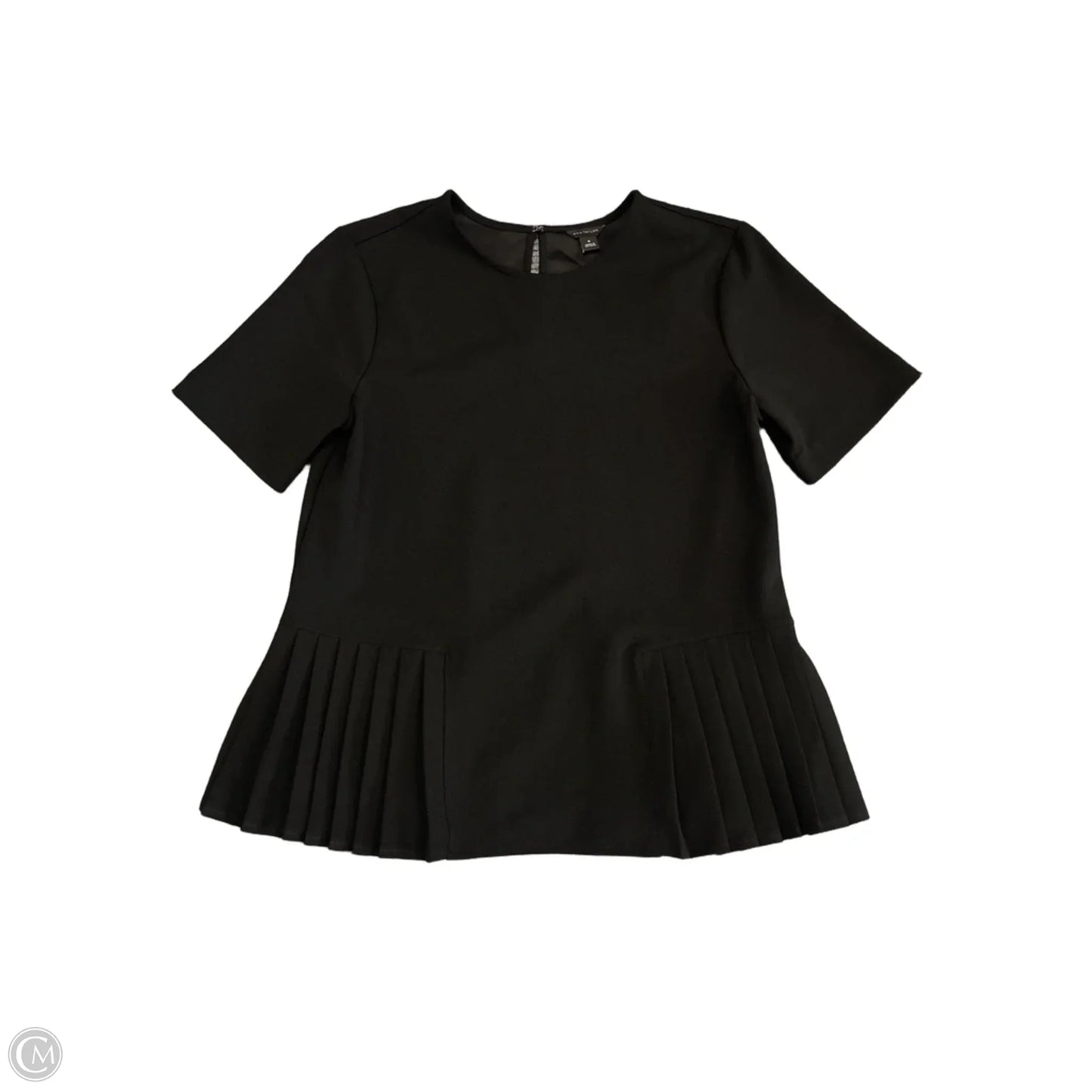 Top Short Sleeve By Ann Taylor In Black, Size: M