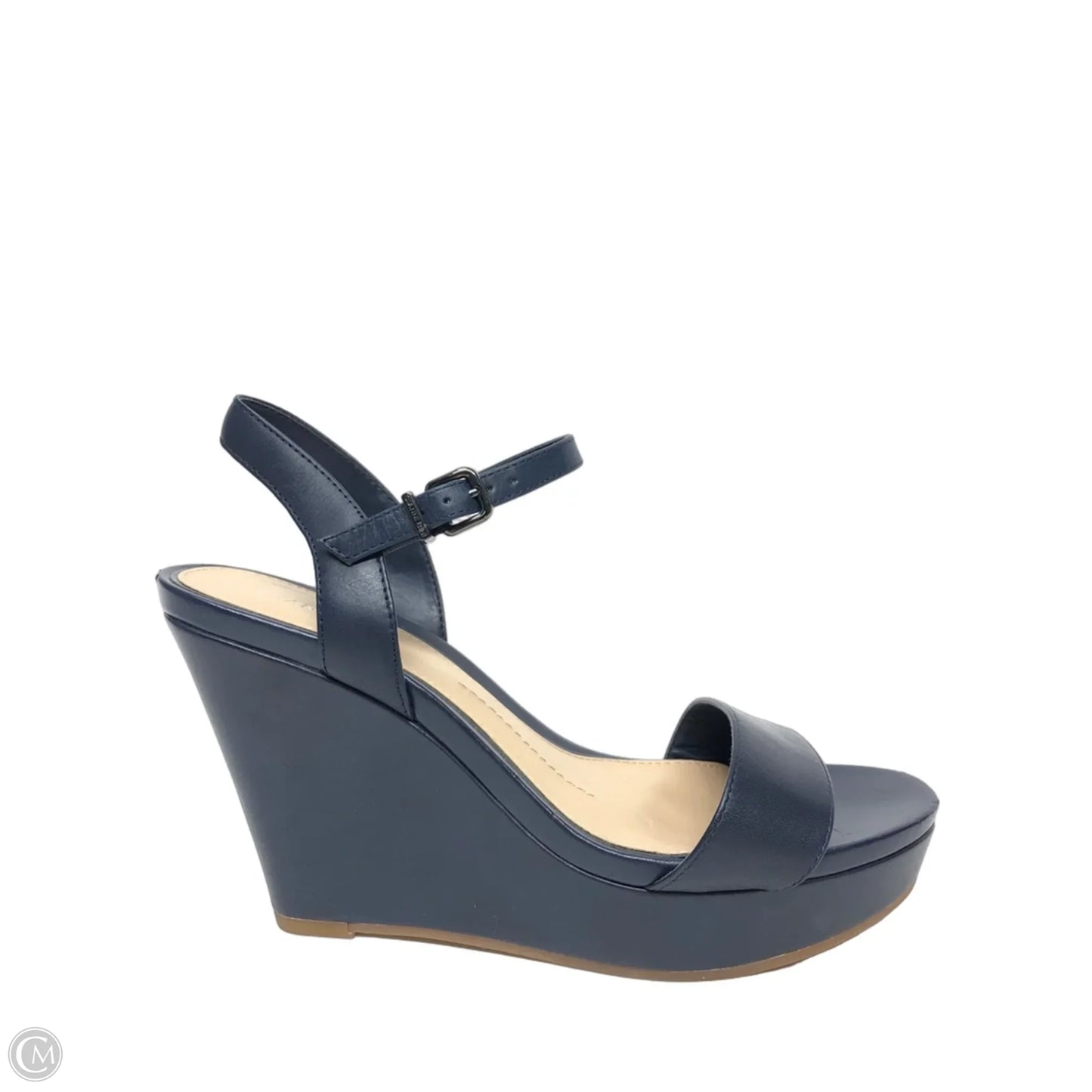 Sandals Heels Wedge By Gianni Bini In Navy, Size: 9